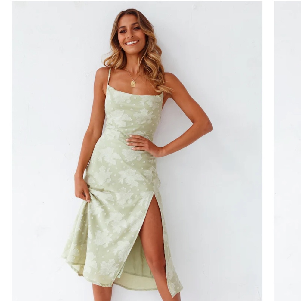 Fortunate One Leora Midi Green Dress